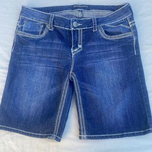 Underground Soul Juniors 13 Jean Shorts Y2K Style Contrast Stitch Denim
